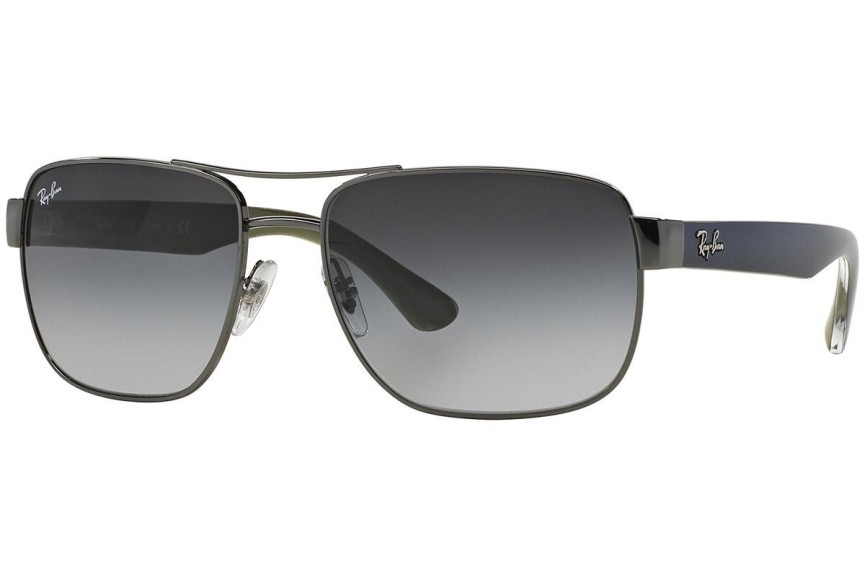 Okulary przeciwsłoneczne Ray-Ban RB3530 004/8G Prostokątne Srebrne