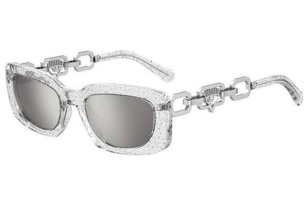 Okulary przeciwsłoneczne Chiara Ferragni CF7015/S MXV/T4 Prostokątne Przezroczyste