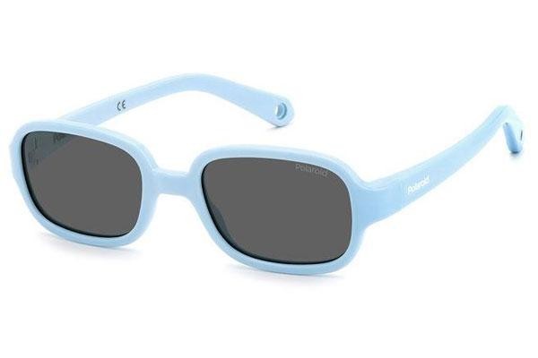 Okulary przeciwsłoneczne Polaroid Junior PLDK003/S MVU/M9 Polarized Owalne Niebieskie