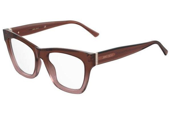 Okulary korekcyjne Jimmy Choo JC351 2LN Kwadratowe Czerwone