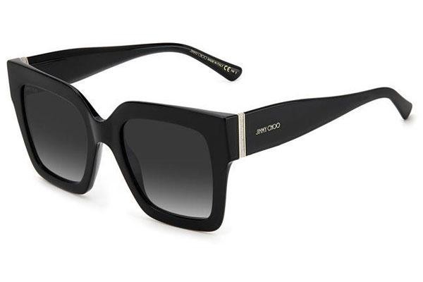 Okulary przeciwsłoneczne Jimmy Choo EDNA/S 807/9O Kwadratowe Czarne