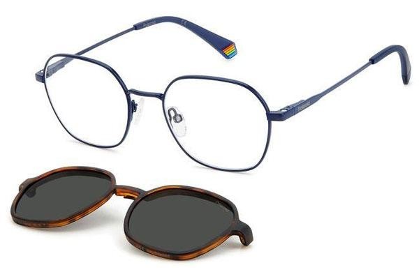 Okulary korekcyjne Polaroid PLD6184/CS PJP/M9 Polarized Kwadratowe Niebieskie