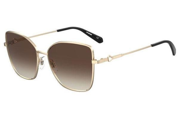 Okulary przeciwsłoneczne Love Moschino MOL056/S 000/HA Oversize Złote