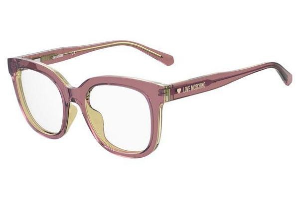 Okulary korekcyjne Love Moschino MOL605/TN 35J Kwadratowe Różowe
