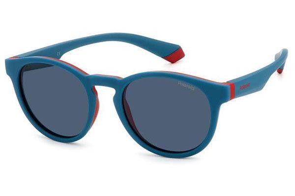 Zonnebril Polaroid Junior PLD8048/S CLP/C3 Polarized Ronde Blauw