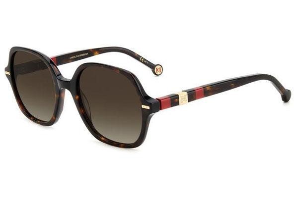 Okulary przeciwsłoneczne Carolina Herrera HER0106/S O63/HA Kwadratowe Havana