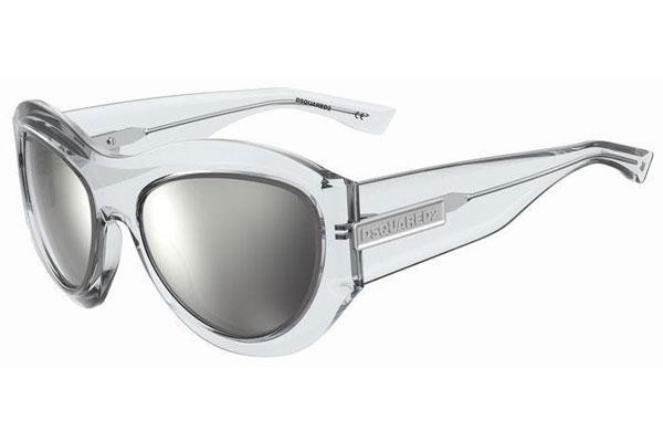 Okulary przeciwsłoneczne Dsquared2 D20072/S 900/T4 Kocie oczy Przezroczyste