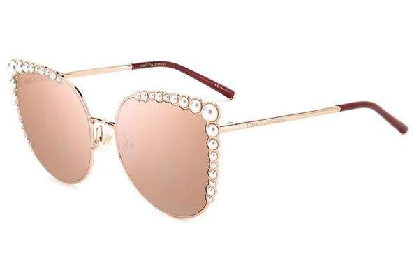 Okulary przeciwsłoneczne Carolina Herrera HER0076/S DDB/2S Okrągłe Złote