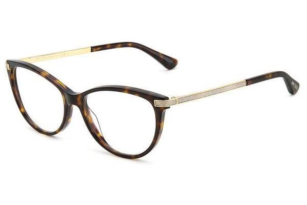 Okulary korekcyjne Jimmy Choo JC352 086 Kocie oczy Havana