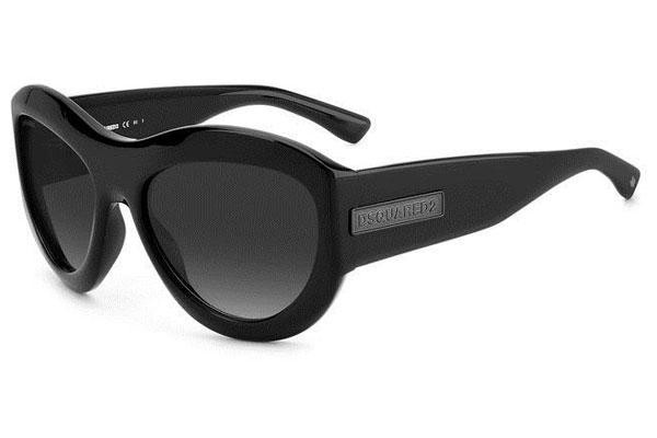 Okulary przeciwsłoneczne Dsquared2 D20072/S 807/9O Kocie oczy Czarne