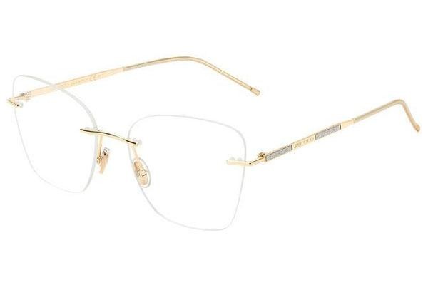 Okulary korekcyjne Jimmy Choo JC363 83I Kocie oczy Złote