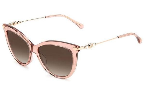 Okulary przeciwsłoneczne Jimmy Choo TINSLEY/G/S FWM/HA Kocie oczy Różowe