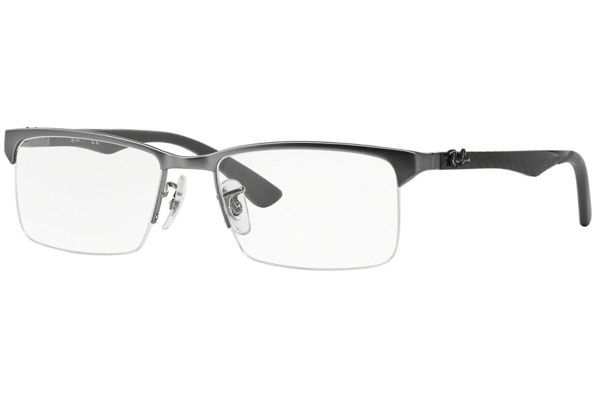 Okulary korekcyjne Ray-Ban RX8411 2714 Prostokątne Szare
