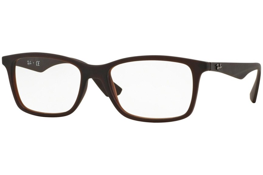 Okulary korekcyjne Ray-Ban RX7047 5451 Prostokątne Brązowe