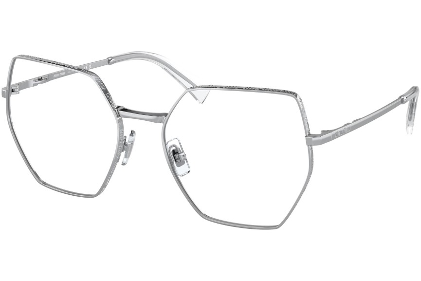 Okulary korekcyjne Miu Miu MU50VV 1BC1O1 Nieregularny Srebrne