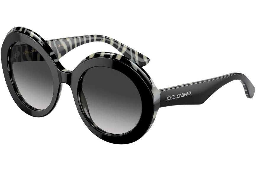 Okulary przeciwsłoneczne Dolce & Gabbana DG4418 33728G Okrągłe Czarne