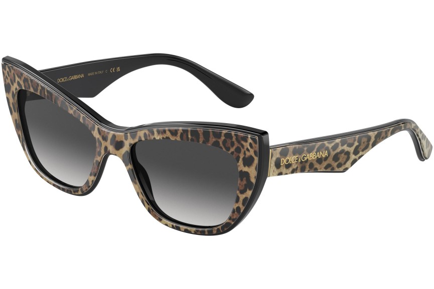 Okulary przeciwsłoneczne Dolce & Gabbana DG4417 31638G Kocie oczy Brązowe