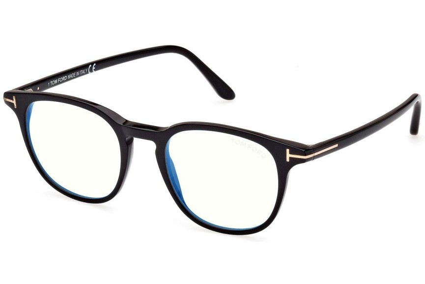 Okulary korekcyjne Tom Ford FT5832-B 001 Okrągłe Czarne