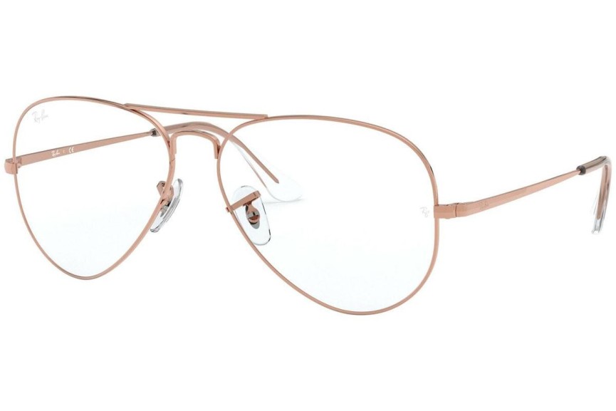 Okulary korekcyjne Ray-Ban Aviator RX6489 3094 Pilotki (Aviator) Złote