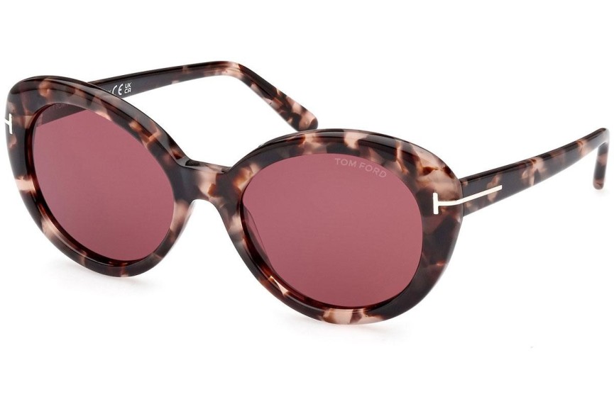 Okulary przeciwsłoneczne Tom Ford FT1009 55Y Owalne Havana