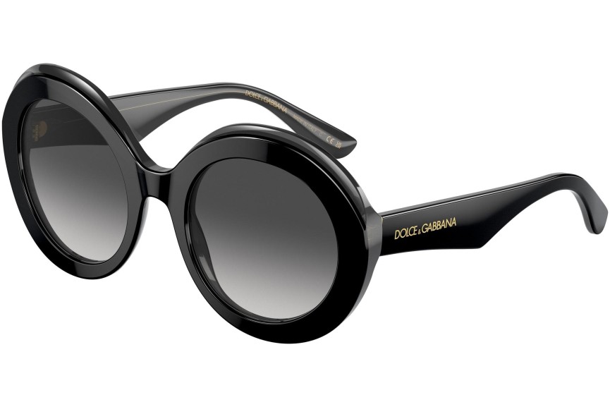 Okulary przeciwsłoneczne Dolce & Gabbana DG4418 32468G Okrągłe Czarne
