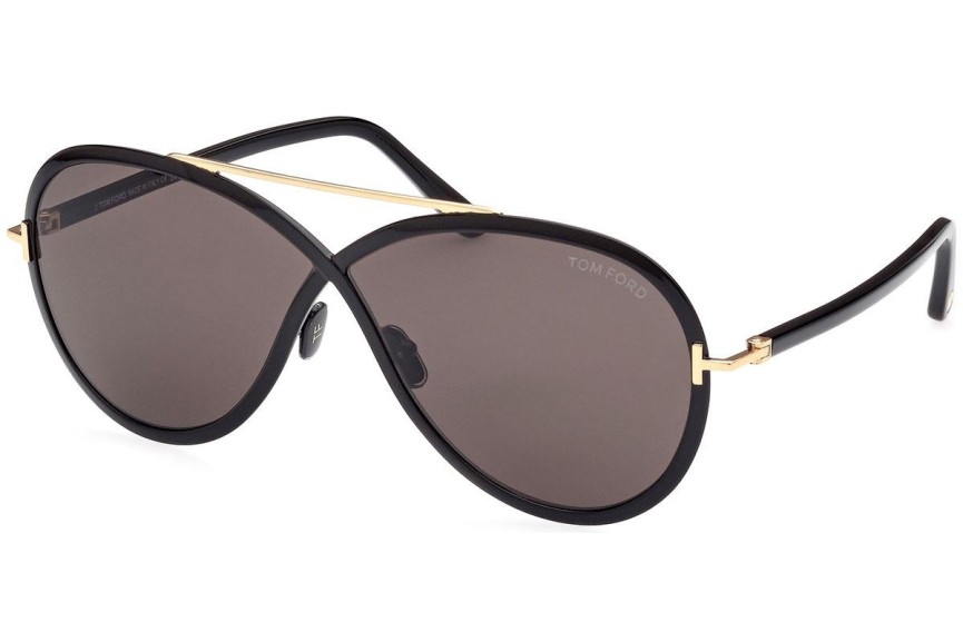 Okulary przeciwsłoneczne Tom Ford FT1007 01A Okrągłe Czarne