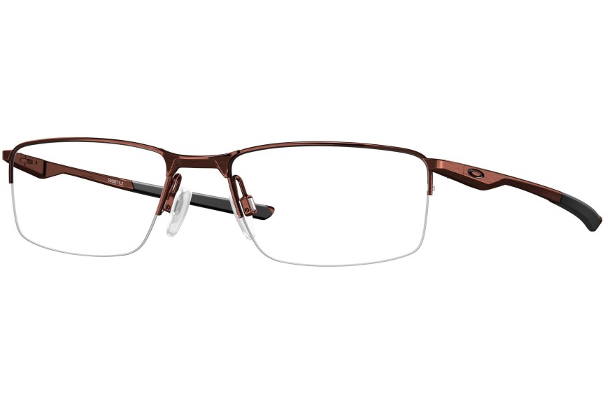 Okulary korekcyjne Oakley Socket 5.5 OX3218-11 Prostokątne Brązowe