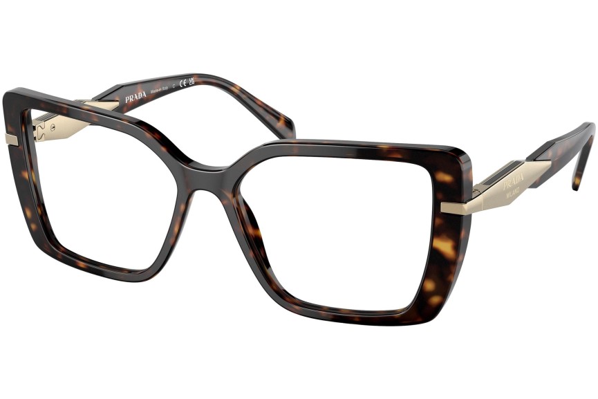 Okulary korekcyjne Prada PR03ZV 2AU1O1 Kwadratowe Havana