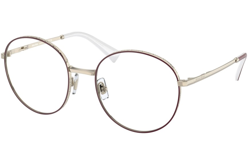 Okulary korekcyjne Miu Miu MU51VV 09X1O1 Okrągłe Złote
