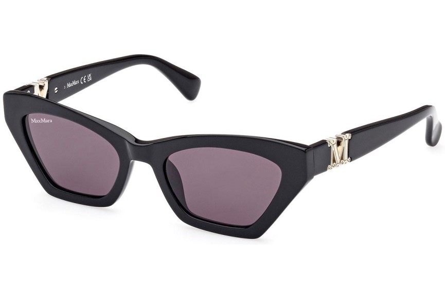 Okulary przeciwsłoneczne Max Mara MM0057 01A Kocie oczy Czarne
