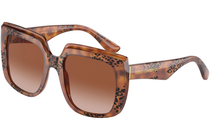 Okulary przeciwsłoneczne Dolce & Gabbana DG4414 338013 Kwadratowe Havana