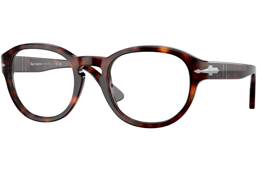 Okulary przeciwsłoneczne Persol PO3304S 24/GG Okrągłe Havana