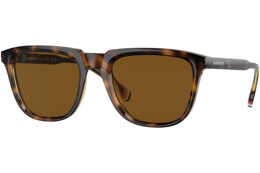 Okulary przeciwsłoneczne Burberry George BE4381U 300283 Polarized Kwadratowe Havana