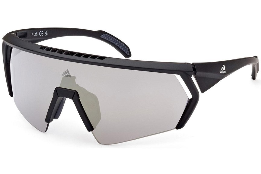 Okulary przeciwsłoneczne Adidas Sport SP0063 02G Pojedyncze | Shield Czarne