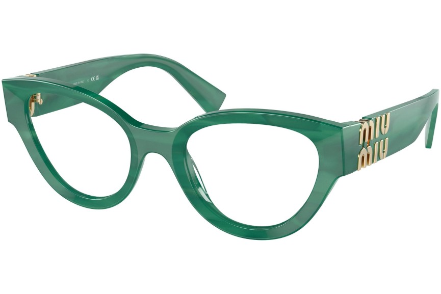 Okulary korekcyjne Miu Miu MU01VV 15H1O1 Owalne Zielone