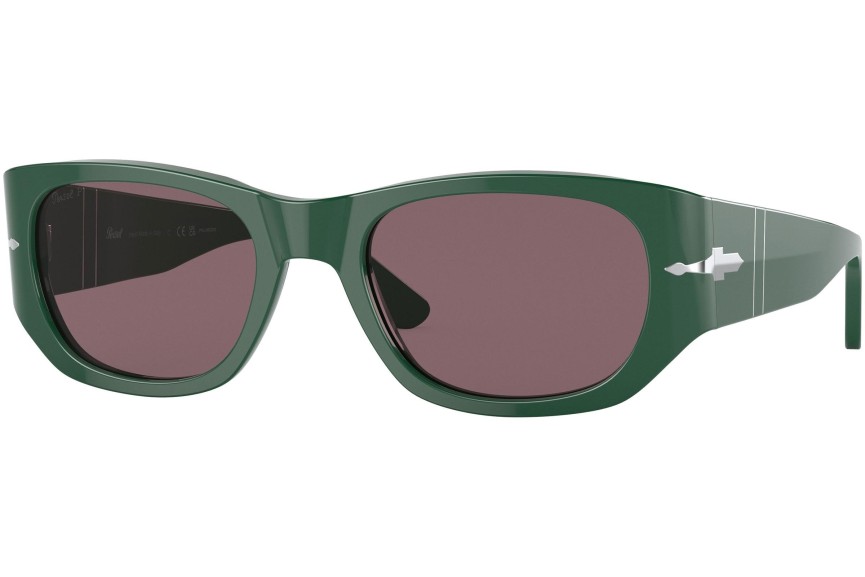 Okulary przeciwsłoneczne Persol PO3307S 1171AF Polarized Prostokątne Zielone