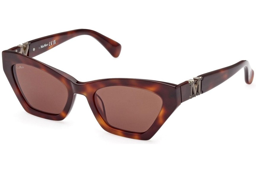 Okulary przeciwsłoneczne Max Mara MM0057 52E Kocie oczy Havana