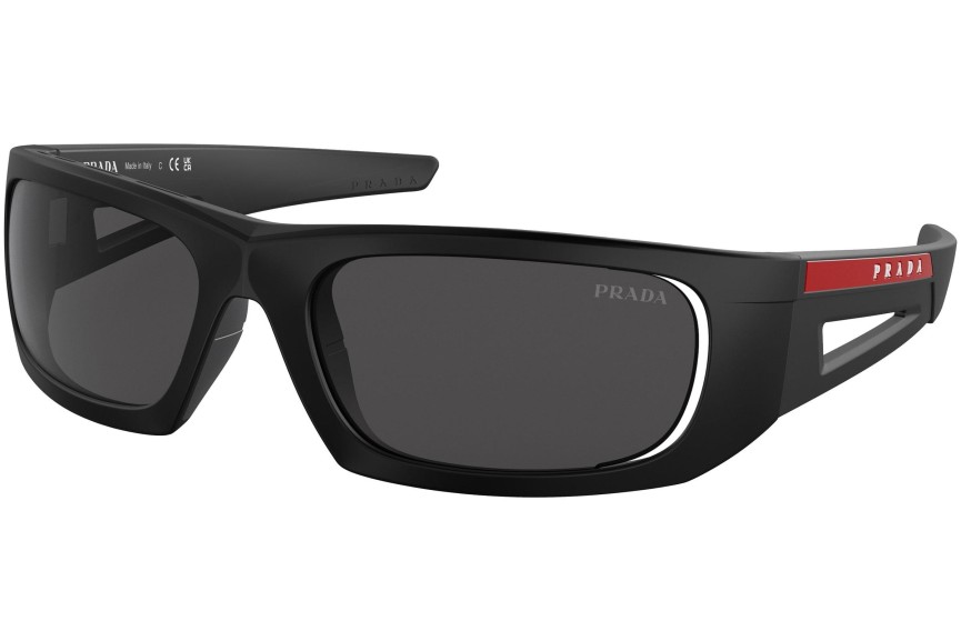 Okulary przeciwsłoneczne Prada Linea Rossa PS02YS 1BO06F Prostokątne Czarne
