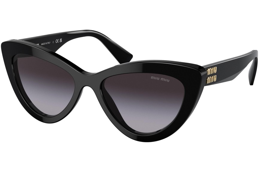 Okulary przeciwsłoneczne Miu Miu MU04YS 1AB5D1 Kocie oczy Czarne