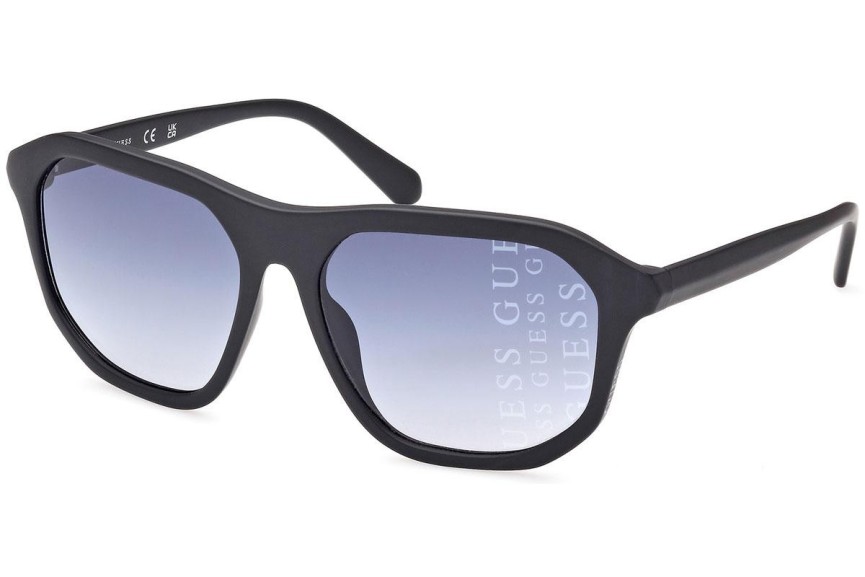 Okulary przeciwsłoneczne Guess GU00057 02W Kwadratowe Czarne