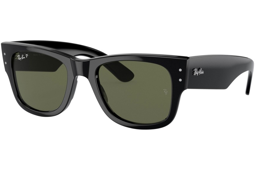 Okulary przeciwsłoneczne Ray-Ban Mega Wayfarer RB0840S 901/58 Polarized Kwadratowe Czarne