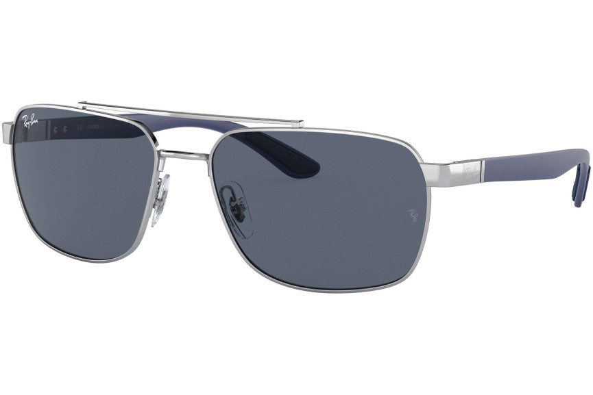 Okulary przeciwsłoneczne Ray-Ban RB3701 924387 Prostokątne Srebrne