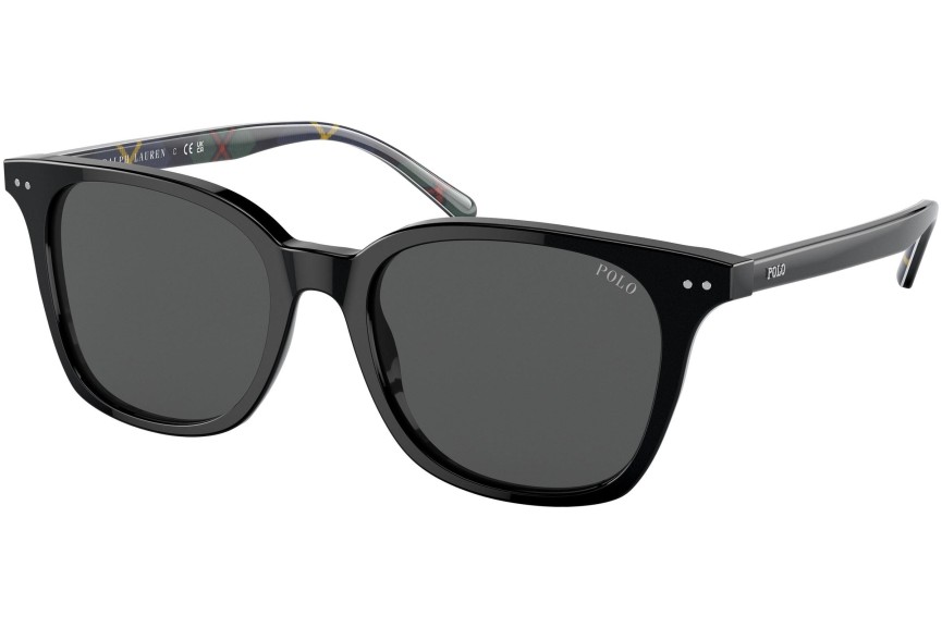Okulary przeciwsłoneczne Polo Ralph Lauren PH4187 500187 Kwadratowe Czarne