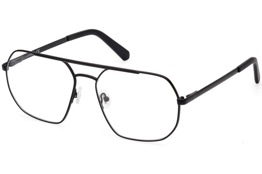 Okulary korekcyjne Guess GU50075 002 Pilotki (Aviator) Czarne