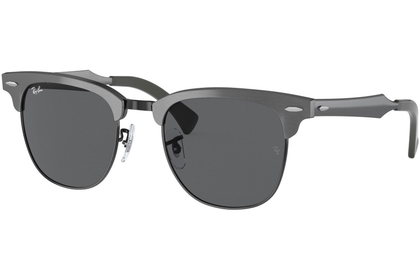 Okulary przeciwsłoneczne Ray-Ban Clubmaster Aluminum RB3507 9247B1 Browline Czarne