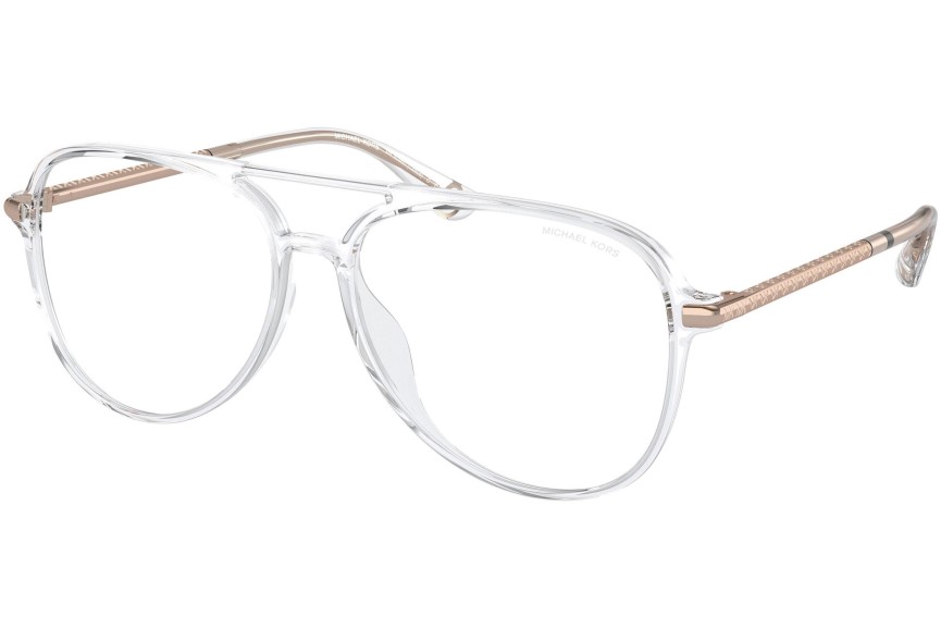 Okulary korekcyjne Michael Kors Ladue MK4096U 3015SB blue-light [non-prescription] Pilotki (Aviator) Przezroczyste