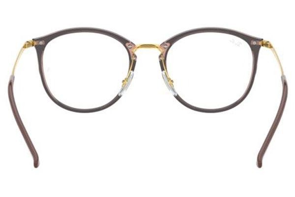 Okulary korekcyjne Ray-Ban RX7140 5971 Okrągłe Brązowe