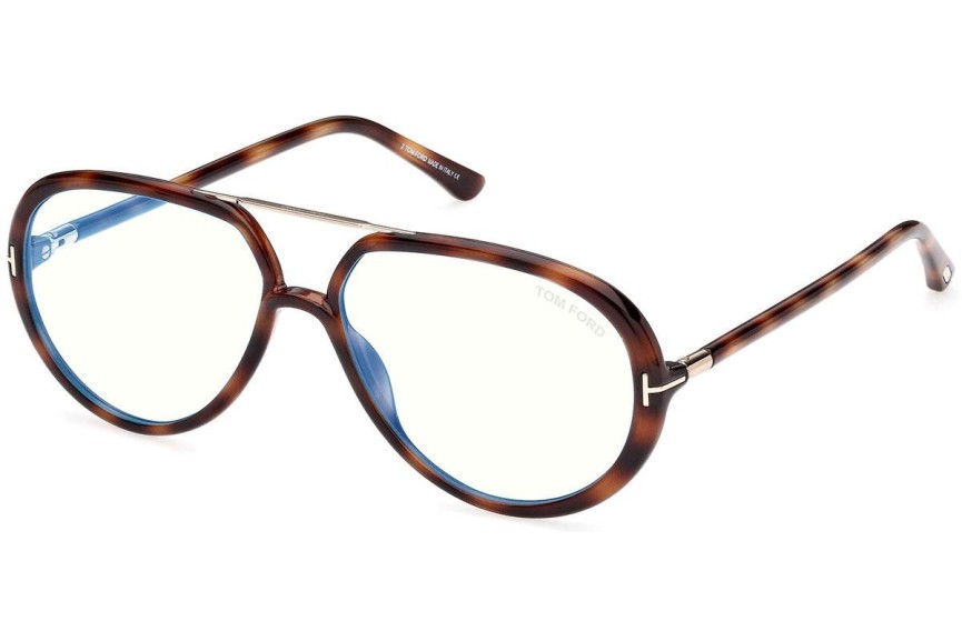 Okulary korekcyjne Tom Ford FT5838-B 053 Pilotki (Aviator) Havana