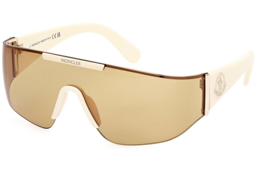 Okulary przeciwsłoneczne Moncler ML0247 25E Pojedyncze | Shield Białe