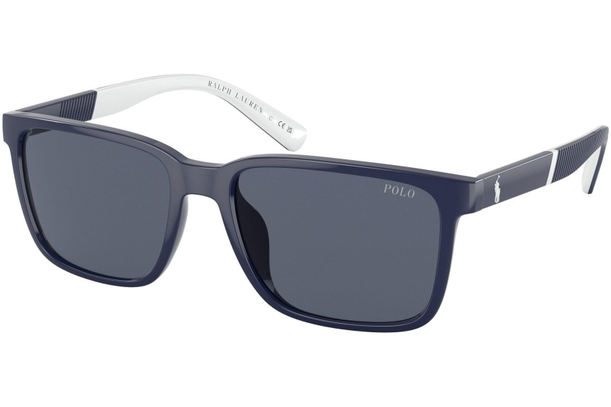 Okulary przeciwsłoneczne Polo Ralph Lauren PH4189U 562087 Prostokątne Niebieskie